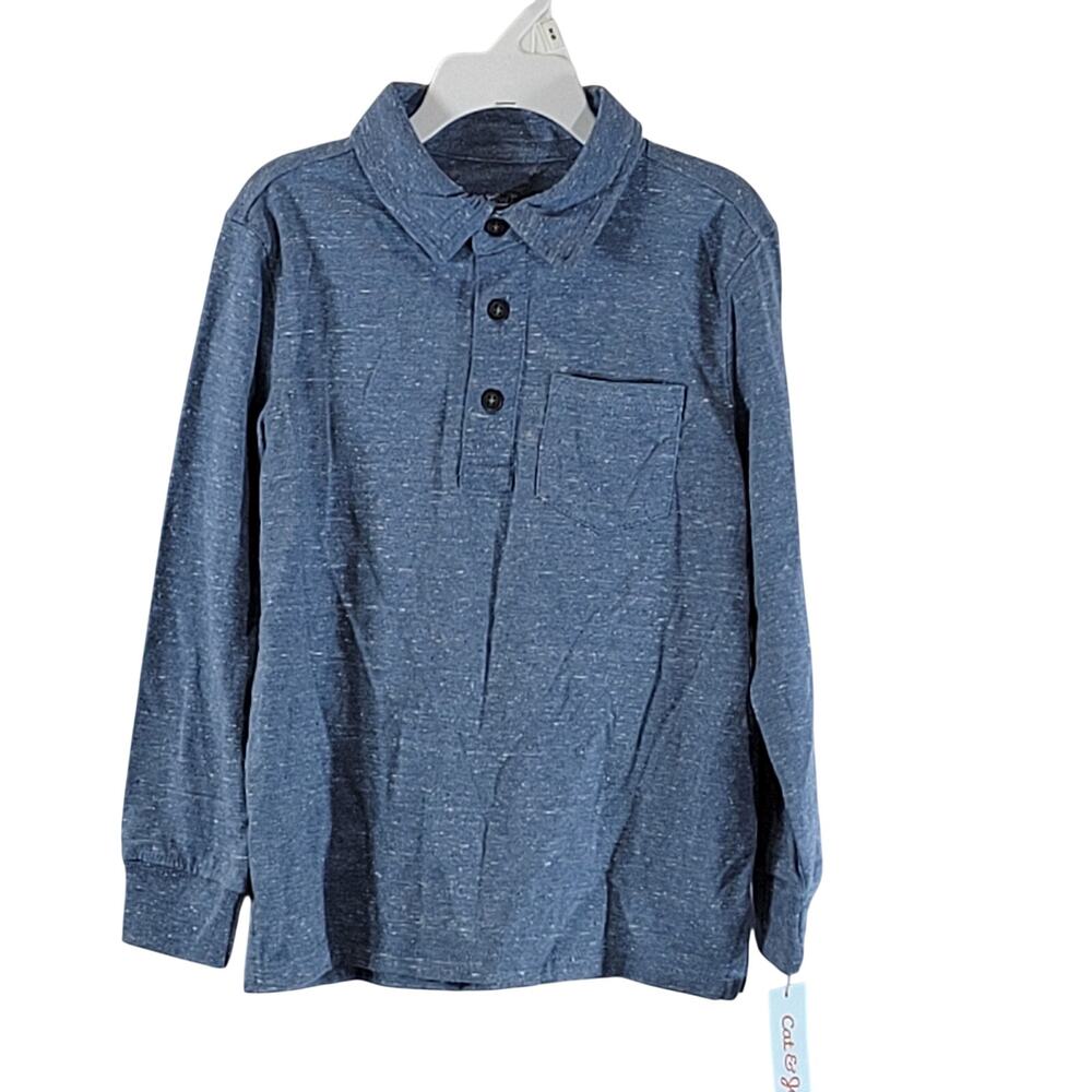 Cat & Jack Boy's Polo Shirt, Blue, Size XS, NWT
